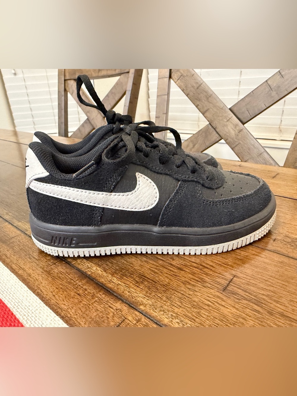 Nike Air Force 1 Black and White Suede Low-Top Sneakers- Never worn